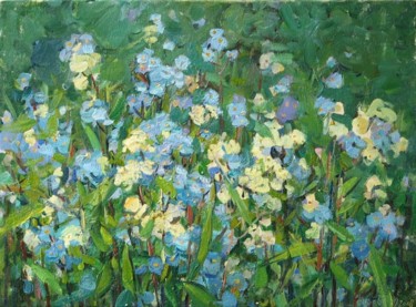 Painting titled "Flowers of a forget…" by Juliya Zhukova, Original Artwork, Oil