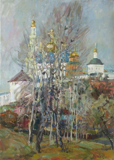 Pintura intitulada "Nests" por Juliya Zhukova, Obras de arte originais, Óleo