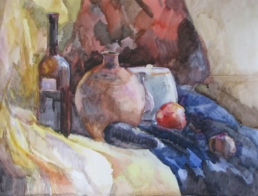 Painting titled "Still life with a d…" by Juliya Zhukova, Original Artwork, Oil