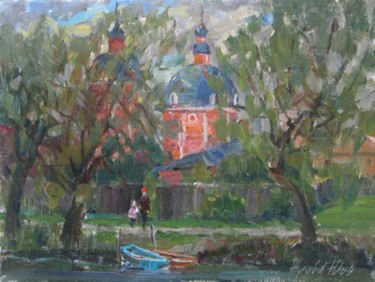 Peinture intitulée "On the river" par Juliya Zhukova, Œuvre d'art originale, Huile