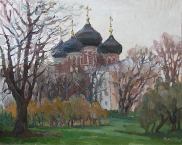 Pittura intitolato "Motives of autumn.…" da Juliya Zhukova, Opera d'arte originale, Olio
