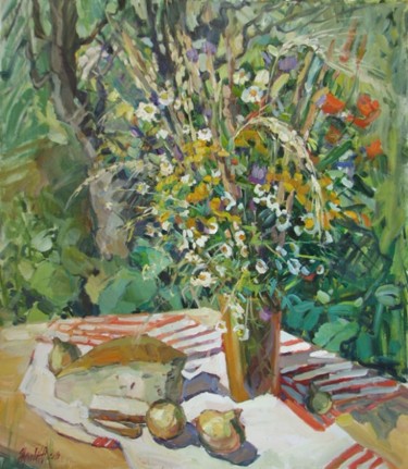 Painting titled "Summer" by Juliya Zhukova, Original Artwork, Oil
