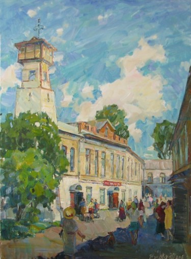 Peinture intitulée "Provincial Russian…" par Juliya Zhukova, Œuvre d'art originale, Huile