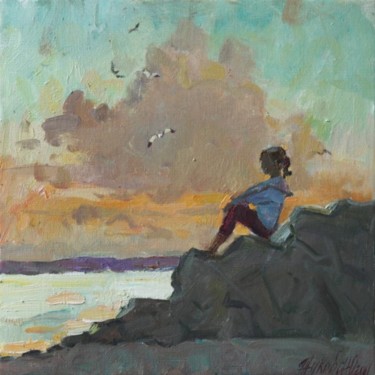 Painting titled "Evening mood" by Juliya Zhukova, Original Artwork