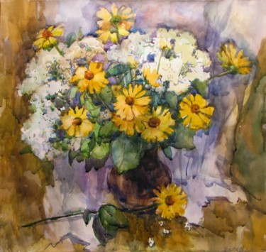 Peinture intitulée "Bouquet from a summ…" par Juliya Zhukova, Œuvre d'art originale, Huile