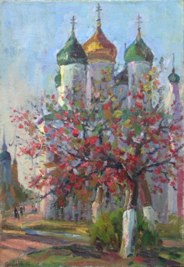 Pittura intitolato "Russian province" da Juliya Zhukova, Opera d'arte originale, Olio