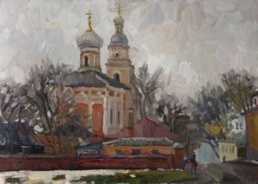 Pittura intitolato "April" da Juliya Zhukova, Opera d'arte originale, Olio