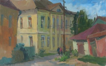 Peinture intitulée "Province streets" par Juliya Zhukova, Œuvre d'art originale, Huile