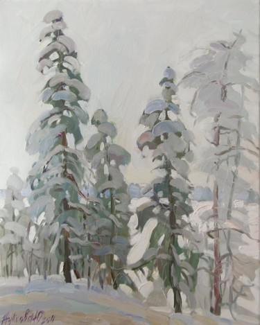 Malerei mit dem Titel "Nordic Beauty" von Juliya Zhukova, Original-Kunstwerk, Öl