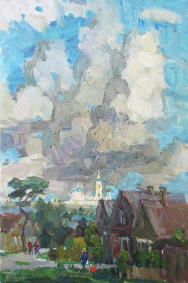 Painting titled "Skies" by Juliya Zhukova, Original Artwork, Oil