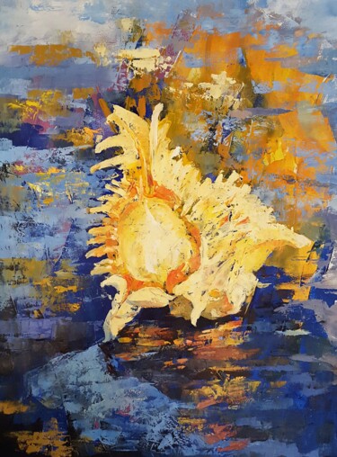 Painting titled "Coquillage" by Yan Zhu, Original Artwork, Oil