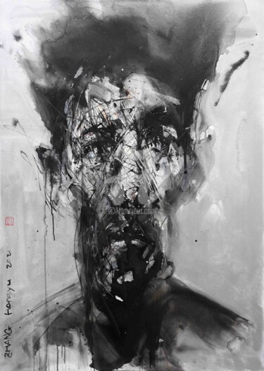 「No.201」というタイトルの絵画 Hongyu Zhangによって, オリジナルのアートワーク, インク