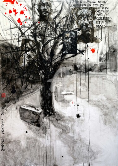 Painting titled "Sans Titre 25" by Hongyu Zhang, Original Artwork, Ink