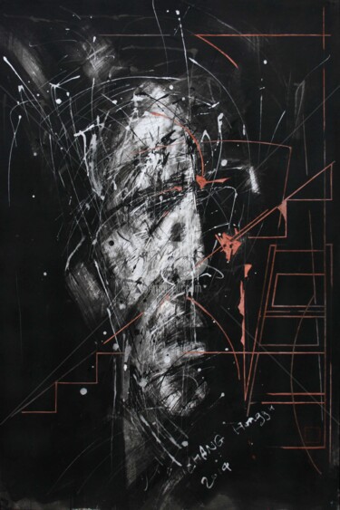 Картина под названием "No.180" - Hongyu Zhang, Подлинное произведение искусства, Чернила Установлен на Деревянная рама для н…