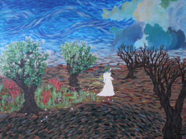 Painting titled "Persephone – The jo…" by Ziad Dib Jreige, Original Artwork, Acrylic
