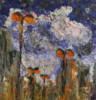 Peinture intitulée "The warm light of c…" par Ziad Dib Jreige, Œuvre d'art originale, Huile Monté sur Panneau de bois