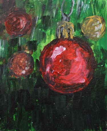 Pintura intitulada "Christmas series –…" por Ziad Dib Jreige, Obras de arte originais, Acrílico Montado em Painel de madeira