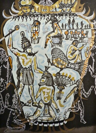 Prenten & gravures getiteld "Vaso del Rey" door Ziada Del Rio, Origineel Kunstwerk, Zeefdruk