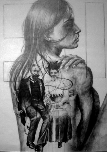 Drawing titled "Помнить своих предк…" by Evgenii Zibert, Original Artwork, Pencil Mounted on Cardboard