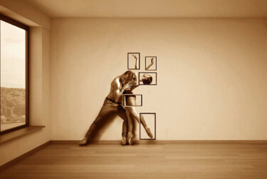 Digitale Kunst mit dem Titel "Танец по фрагментам" von Evgenii Zibert, Original-Kunstwerk, Digitale Collage
