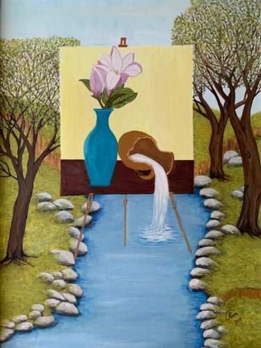 Malerei mit dem Titel "Realität und Fantas…" von Mara Cikulin, Original-Kunstwerk, Öl