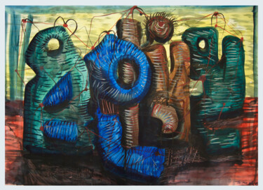 Peinture intitulée "Relationships of li…" par Ziemowit Fincek, Œuvre d'art originale, Aquarelle