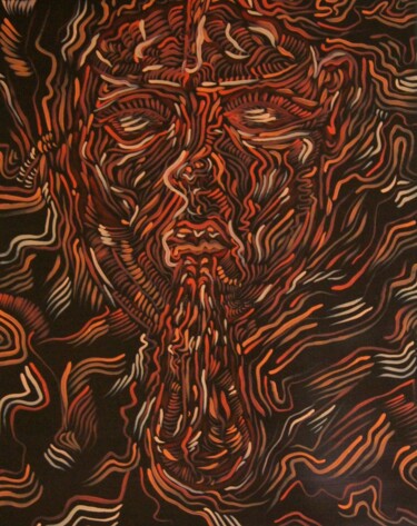 Schilderij getiteld "Finger of God." door Ziemowit Fincek, Origineel Kunstwerk, Olie