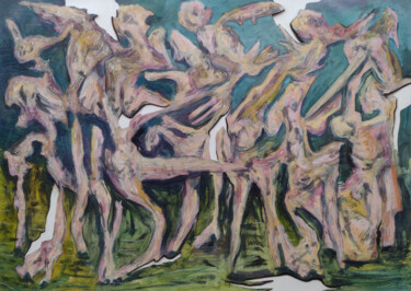 Картина под названием "Frose Lake I" - Ziemowit Fincek, Подлинное произведение искусства, Масло