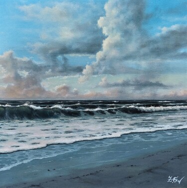 Peinture intitulée "''Cloudy afternoon'…" par Zigmars ''Sigmar'' Grundmanis, Œuvre d'art originale, Huile