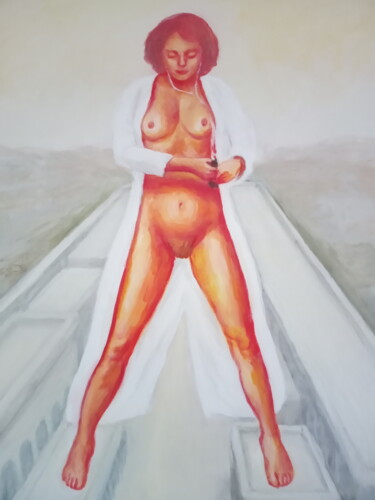 Ζωγραφική με τίτλο "Wonder Woman Connec…" από Zikel, Αυθεντικά έργα τέχνης, Ακρυλικό