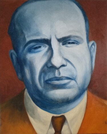 Schilderij getiteld "Mugshot, Carmine Ga…" door Zikel, Origineel Kunstwerk, Olie