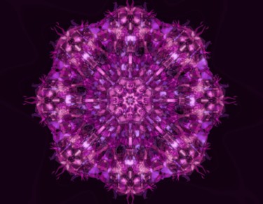 Arts numériques intitulée "Pink mandala" par Zilmari, Œuvre d'art originale, Travail numérique 2D