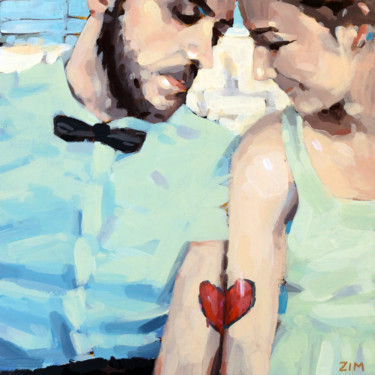 Pittura intitolato "Couple" da Zim, Opera d'arte originale, Acrilico