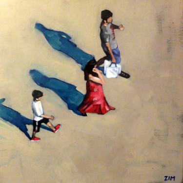 Pintura titulada "Point de vue 2" por Zim, Obra de arte original, Acrílico Montado en Panel de madera