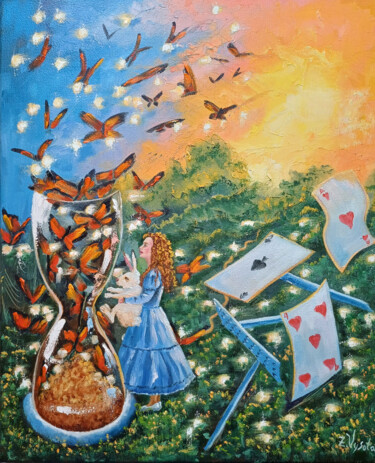 Malerei mit dem Titel "The Clockwork Start…" von Zinaida Vysota, Original-Kunstwerk, Öl