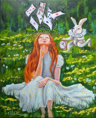 Schilderij getiteld "Fairytale World." door Zinaida Vysota, Origineel Kunstwerk, Olie