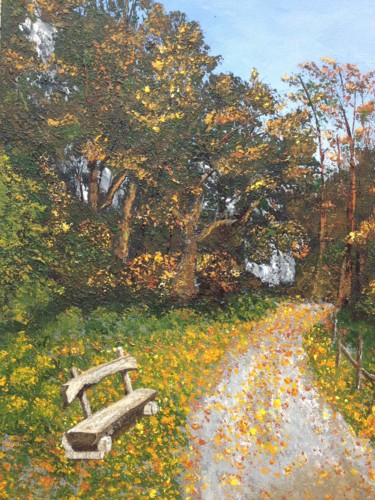 Peinture intitulée "automne" par Zinga, Œuvre d'art originale, Acrylique