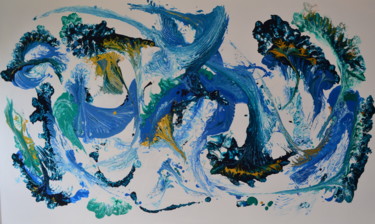 Painting titled "Ocean" by Zinih, Original Artwork, Acrylic