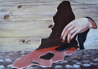 Malerei mit dem Titel "sentir" von Zinih, Original-Kunstwerk, Acryl
