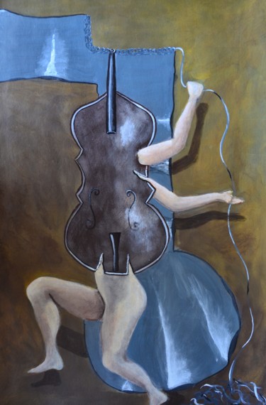 Peinture intitulée "ponto musical" par Zinih, Œuvre d'art originale, Acrylique