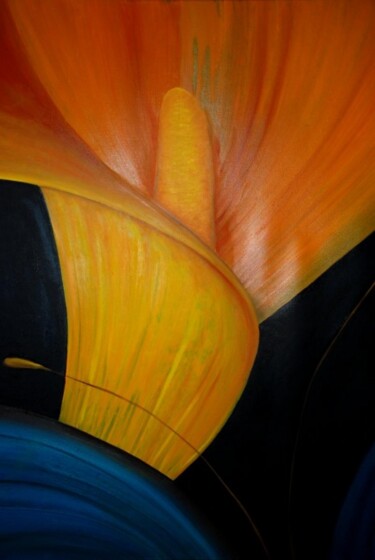 Pintura intitulada "Lily (Contrast Colo…" por Zita Barbara Sanders, Obras de arte originais