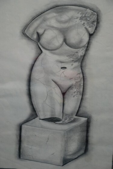 Dibujo titulada "Human Figure Study…" por Zita Barbara Sanders, Obra de arte original