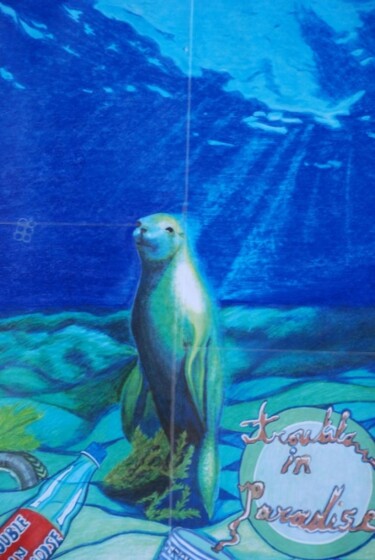 Disegno intitolato "Ocean Pals Poster D…" da Zita Barbara Sanders, Opera d'arte originale