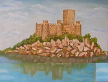 Pintura intitulada "Castelo de Almourol…" por Zita Dantas, Obras de arte originais, Óleo