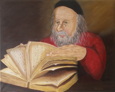 Pintura intitulada "O Escriba" por Zita Dantas, Obras de arte originais