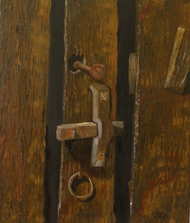 Pintura intitulada "Portão" por Zita Dantas, Obras de arte originais, Óleo