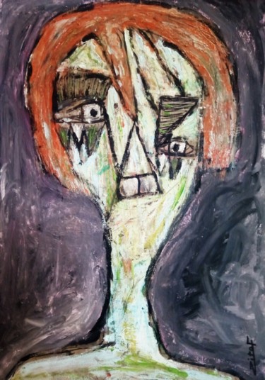 Painting titled "Mme Bonnet" by Zitof, Original Artwork