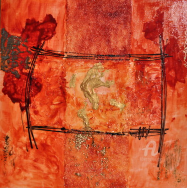 Painting titled "Rouge" by Ziva Maddie Haentzler Krummenacher, Original Artwork, Acrylic