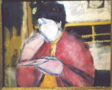 Painting titled "La femme qui mange" by Ziya Aydin, Original Artwork
