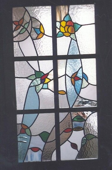 Painting titled "vitrail fenêtre" by Ziya Aydin, Original Artwork
